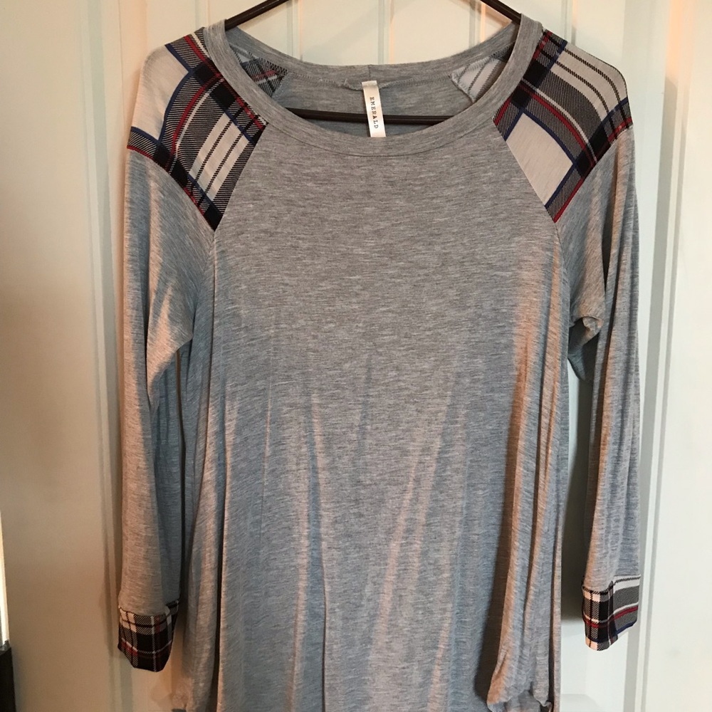 Grey plaid tunic